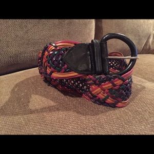 Vintage woven belt multi colored